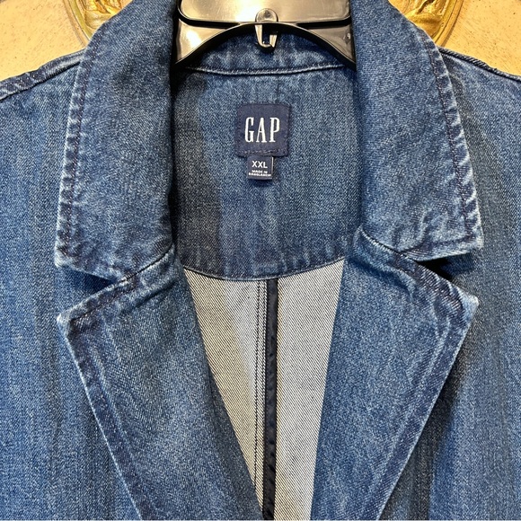 GAP Blue Denim Blazer Jacket NEW NWT - Picture 4 of 8